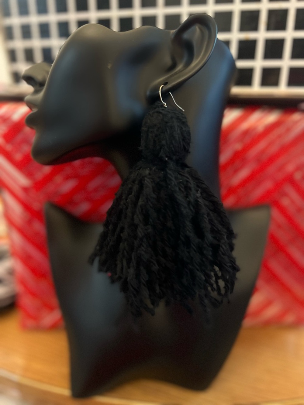 Black Tassel Drop Earrings - Stylish Women’s Jewelry